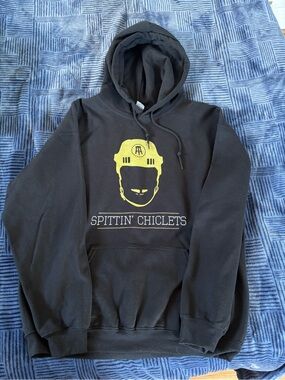 Barstool Sports Spittin’ Chiclets Black Hockey Hoodie